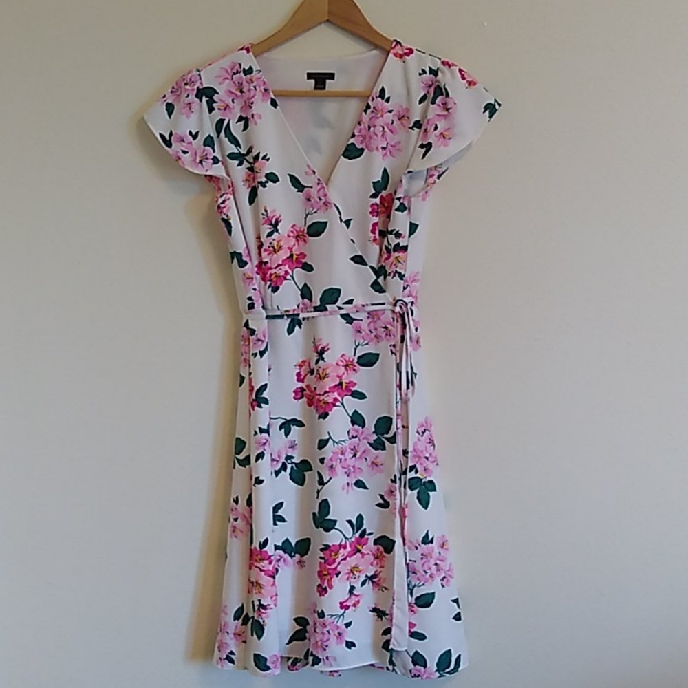 Ann Taylor Floral Wrap Dress